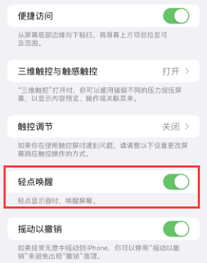 永昌苹果授权维修站分享iPhone轻点无法唤醒怎么办 